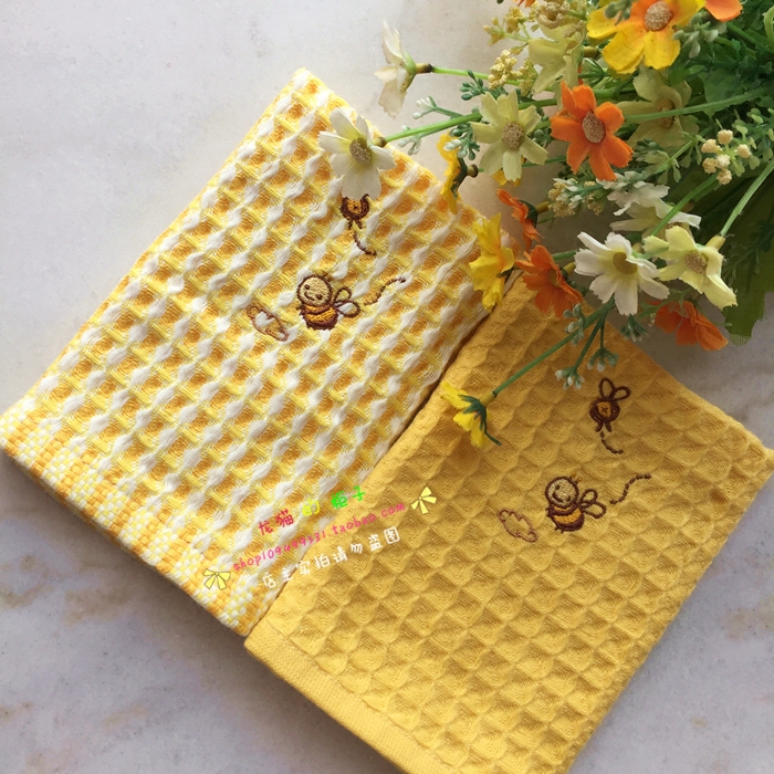 Inner Y Little Bee Honeycomb Waffle Twill Cotton Face Towel for Infants and Toddlers, Face Washing and Bathing Towel Inner Y Little Bee Honeycomb Waffle Twill Cotton Face Towel for Infants and Toddlers, Face Washing and Bathing Towel