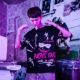 Một nước mùa hè thủy triều ban đầu bức thư graffiti in áo thun tay ngắn nam thủy triều lưới đỏ đường phố đáy áo