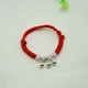 Sterling Silver Bell Dây đeo tay Trẻ sơ sinh Em bé Áp lực sợ hãi Sợ hãi Dây đỏ Vòng tay Handmade Vòng chân Handmade - Vòng chân phụ kiện thời trang nữ Vòng chân