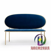 Seagull tùy chỉnh đồ nội thất đôi vải sofa giải trí Thép không gỉ mạ kim loại mô hình phòng ghế Ghế tiếp tân - Đồ nội thất thiết kế