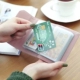 Thẻ phụ nữ Hàn Quốc nhỏ dễ thương nhỏ bằng kim loại lá nhỏ thẻ tín dụng ngân hàng đa thẻ