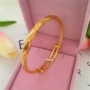 Nhật Bản và Hàn Quốc mới cát vàng mờ xoắn vòng đeo tay nữ đồng vàng mạ 24k giả vàng vòng tay cưới không phai trang sức vong deo tay