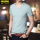 Áo thun tay ngắn cổ chữ V cotton trẻ trung Phiên bản Hàn Quốc của áo thun xu hướng hè hè áo sơ mi nam mới lạ - Áo phông ngắn Mẫu áo phông nam đẹp 2020 Áo phông ngắn