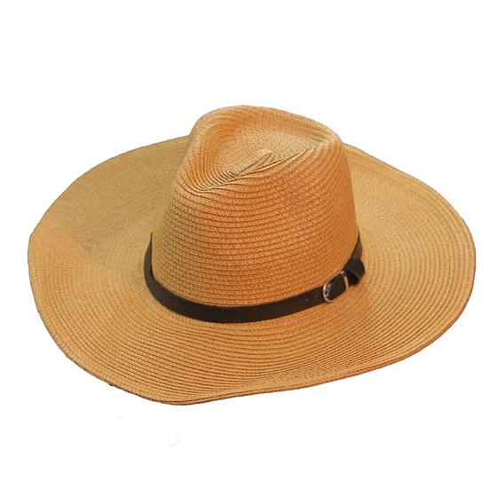 Sun protection summer men's straw hat foldable cowboy hat outdoor sun hat beach hat large brim travel hat for men