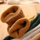 Nhật Bản rắn màu thêu gấu khăn dày ống vớ mùa thu và mùa đông ấm áp terry đáy cotton nữ vớ