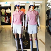 Mùa hè 2019 mới phù hợp với golf nữ bóng phù hợp với quần áo golf thể thao thời trang áo thun ngắn tay + váy chống sáng