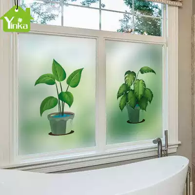 Glass sticker light opaque cosmetic room window shading self-adhesive refurbished stickers decoration personalized creative flower pot