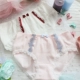 Đồ lót cotton mùa hè nữ thấp eo dễ thương ren nơ cotton Nhật Bản quần short nữ mềm mại
