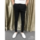 Nhanh tay thẻ đỏ thương hiệu Qi với quần nam Slim Hàn Quốc phiên bản quần lọt khe thông thường xã hội anh chàng chân quần quần jean nam hàng hiệu Quần mỏng