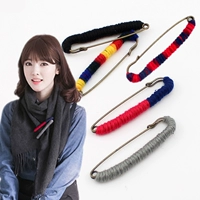 Thời trang Hàn Quốc len thủ công quấn phiên bản Hàn Quốc của Nhật Bản và Hàn Quốc trâm cài pin trâm cài khăn quàng khăn choàng khăn choàng nữ khóa huy hiệu cài áo vest