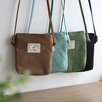 Túi nhỏ nữ Messenger túi nguyên bản mới hoang dã Nhật Bản và Hàn Quốc của túi nhỏ sinh viên đơn giản vải bạt chéo túi vải đeo chéo