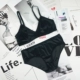 Sexy nhung bralette cup tam giác không có vòng thép áo ngực mỏng set đồ lót nhung thoải mái cho phụ nữ