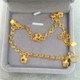 New Euro Coin Gold Love Star Anklet ສໍາລັບແມ່ຍິງ Sand Gold imitation Gold ຍີ່ປຸ່ນແລະເກົາຫຼີ ຄົນອັບເດດ: ສາມາດປັບໄດ້ອຸປະກອນເສີມອະເນກປະສົງທີ່ຈະບໍ່ຈືດໆ