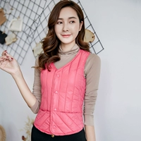 Áo sơ mi nữ quần áo vest nữ ngắn cotton vest vest vai mùa thu và mùa đông quần áo ấm áp của phụ nữ đáy ngựa nhỏ áo gió nữ đẹp