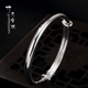 Vân Nam Dali Snow Silver S9999 Wanzu Khung cảnh quốc gia Thanh tròn Vòng tay đẩy Vòng đi bộ Ngựa vòng Full Silver Thời trang - Vòng đeo tay Cuff gỗ huyết rồng Vòng đeo tay Cuff