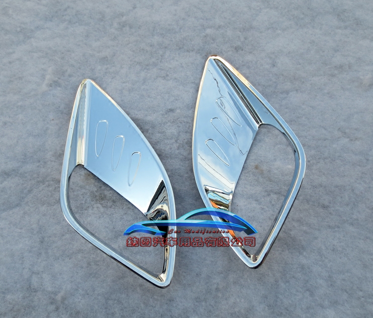 Peugeot 408 front fog light hood rear fog light frame bright strip plated front lever frame car exterior decoration modified fog lamp decoration strip