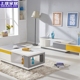 Bàn cà phê đơn giản Bắc Âu kết hợp tủ TV Gói kính cường lực mờ piano sơn màu đồ nội thất phòng khách - Bộ đồ nội thất nọi thất thông minh Bộ đồ nội thất
