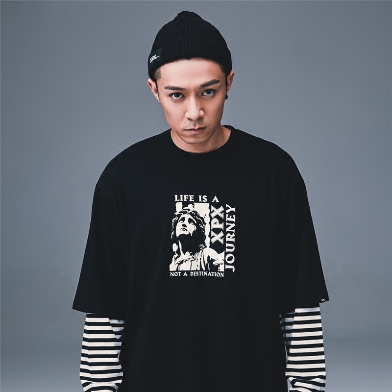 XPX 周柏豪 “LIFE IS A JOURNEY” 雕像印花T恤