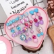 Trẻ em bé gái công chúa nhỏ đồ trang sức pha lê tai clip quà tặng đồ chơi phim hoạt hình nhựa vòng nhỏ nhẫn cặp pnj Nhẫn