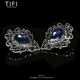 Cổ áo giả phụ kiện khí chất cao cấp sapphire cổ áo pin thả áo cổ áo pin đính cườm cổ áo trâm cài cổ áo khóa - Trâm cài ghim băng cài áo Trâm cài