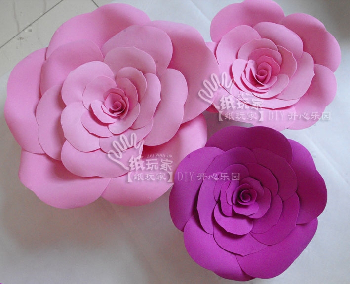 Photo studio wedding wedding layout background props large foam paper flowers 14 blessing roses 0001# pink