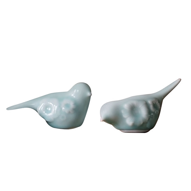 Rain tong creative household act the role ofing is tasted furnishing articles hand knead cuckoo jingdezhen porcelain celadon bird furnishing articles