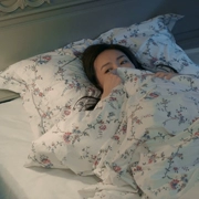 phong cách nước gia đình Mỹ bốn bông doanh nghiệp giường giường bông trải giường đơn giản nhỏ ký túc xá hoa ba mảnh chăn - Bộ đồ giường bốn mảnh