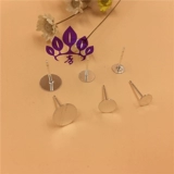 Серьги ручной работы, аксессуары, DIY, серебро 925 пробы, длина 11мм