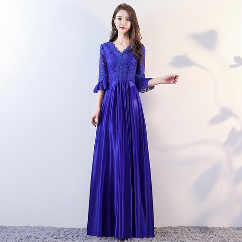 Evening dress prom gown Evening dress long chorus dress banquet party annual meeting hostess chorus performance dress