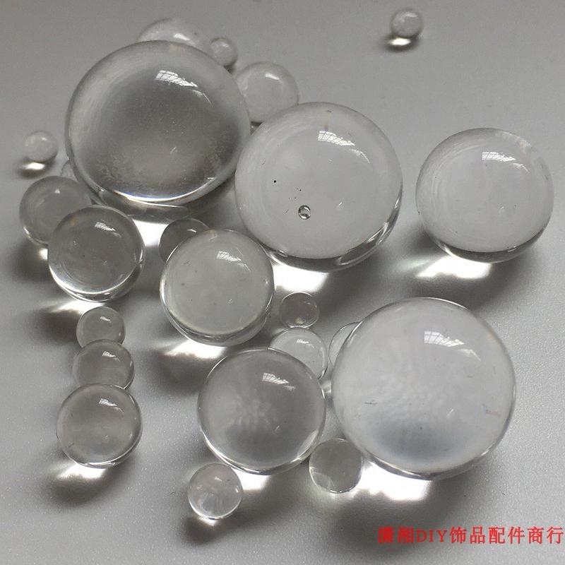123456780mm Pure Transparent White Non-Porous Beads DIY Solid Eco-Friendly Plastic Large and Small Round Loose Beads by the Pound