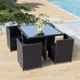 Sloden ngoài trời bàn ghế năm mảnh wicker giải trí ghế ban công sân vườn mây thanh bàn ghế ngoài trời mẫu bàn ghế ngoài trời đẹp Bàn ghế ngoài trời / sân