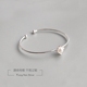 [South Lane] Vòng tay ngọc trai nước ngọt tự nhiên 925 sterling bạc chuỗi đeo tay Vòng đeo tay Cuff