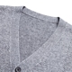Gió tuyết đan áo len mùa thu và mùa đông nam trung niên không tay áo vest nam cổ chữ V cardigan áo len công sở áo len áo cardigan nam Dệt kim Vest