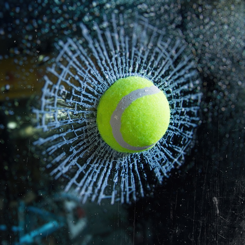 Three dimensional essence, tennis glass modified sticker, in 3d format