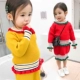 Áo len bé gái Bộ váy ngắn 2019 Xuân Mới Nữ bé Hàn Quốc Hàng dệt kim Công chúa Áo len hai mảnh
