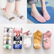 Thuyền vớ nữ vớ nữ vớ cotton nông miệng vô hình Hàn Quốc dễ thương silicone trượt không rơi với mùa hè phần mỏng ngày