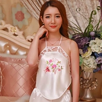 Mùa hè màu trắng tạp dề phụ nữ cổ đại gợi cảm quyến rũ dành cho người lớn đặt dây đeo loại ren đồ lót vui nhộn kích thước lớn áo đầm ngủ