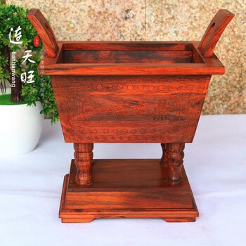 Laos Red Sandalwood Prosperity and Longevity Integrity Incense Burner Wealth-Attracting and House-Protecting Ornament Housewarming Gift