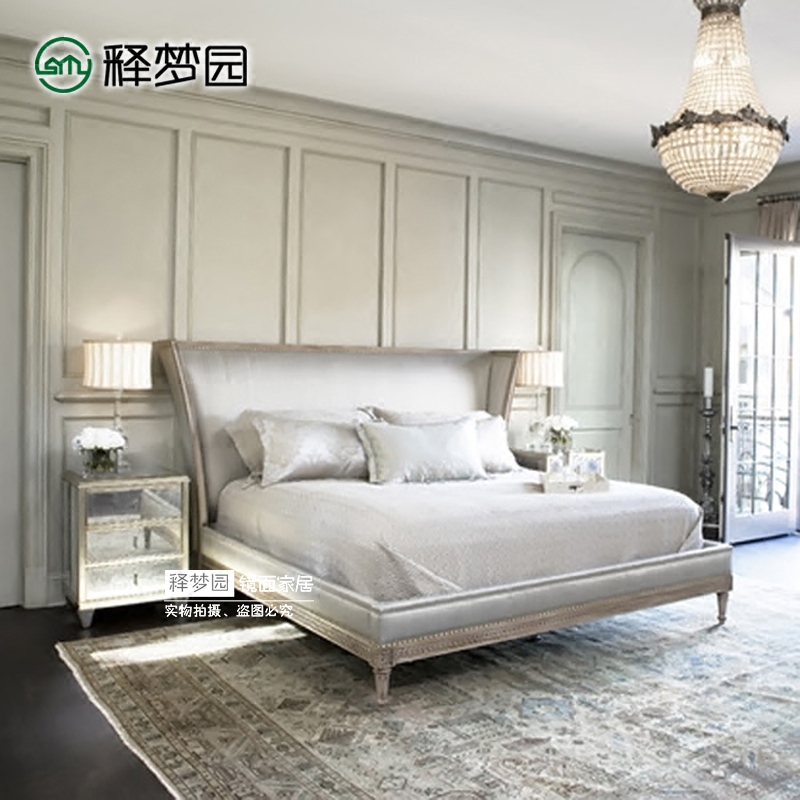 Shimengyuan European-style mirror bedside table storage cabinet telephone table neoclassical postmodern furniture F1560