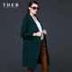 Áo khoác len TDEB hai mặt cashmere nữ mùa xuân đôi ngực dài phần mỏng khí chất len ​​áo khoác nữ - Áo len lót đôi măng tô nữ Áo len lót đôi