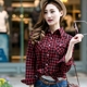 Áo sơ mi kẻ sọc dài tay mới cotton nữ mùa xuân và mùa thu áo sơ mi nữ 20 tuổi trung niên 30-40-50 tuổi áo ngắn áo sơ mi tay ngắn nữ Áo sơ mi