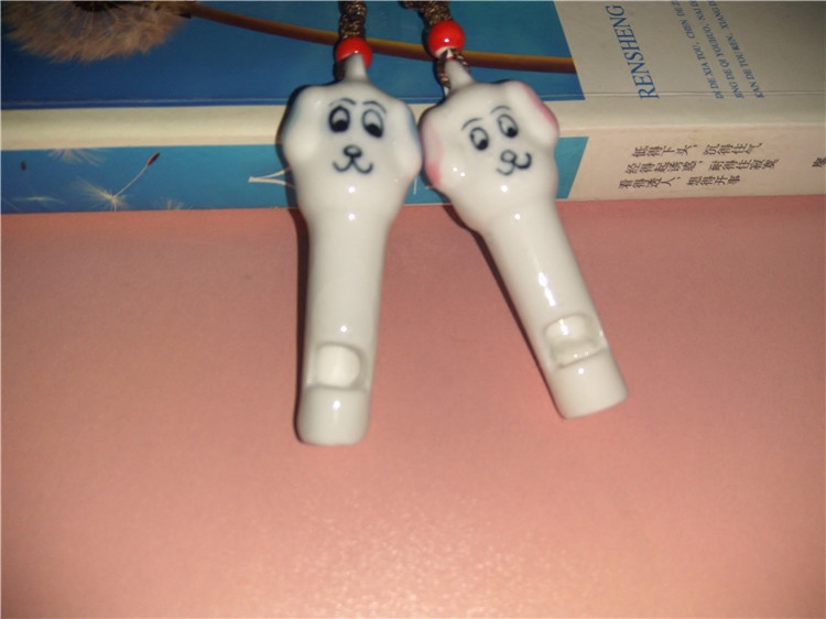 Mixed material ceramic Wangwang puppy handmade Jingdezhen factory New couple whistle