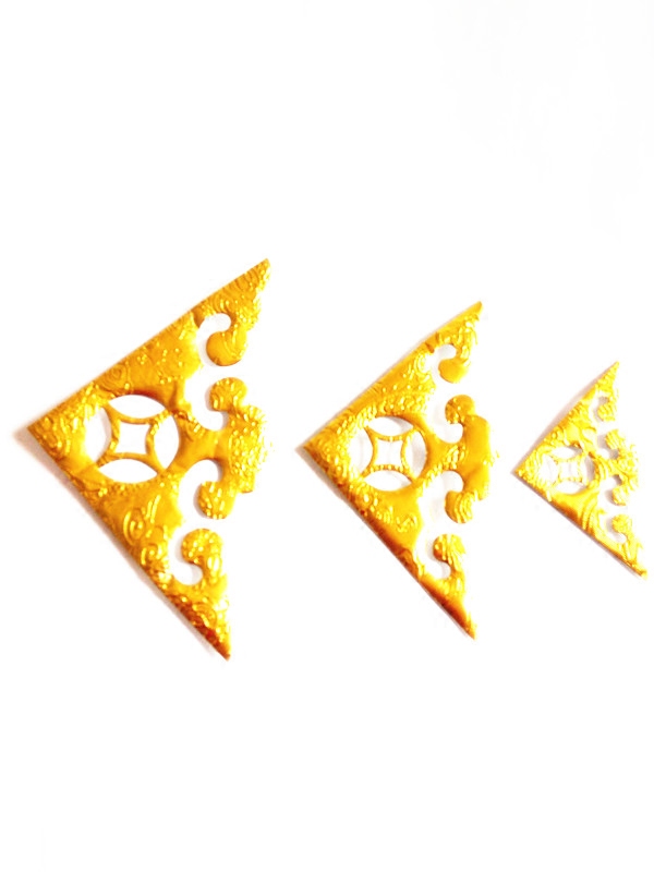 Wedding Celebration Festive Decorations Accessories Wall Sticker end of the day Pendant Zongzi Ornament China Knot Material Golden Corner Flower Patch