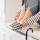 Xuân hè mới Nhật Bản dễ thương chị gái mềm mại chị gái sọc cotton vớ cotton kẻ sọc vớ đơn giản vớ trắng đen tất nữ