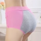 Cao eo sinh lý đồ lót cotton không có dấu vết ấm cung bụng bụng kinh nguyệt kích thước lớn siêu rò rỉ kinh nguyệt tam giác nữ