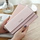 2019 new solid color in đơn giản ví nữ dài cao cấp nữ cá tính thủy triều thời trang Hàn Quốc ví sinh viên ví dài nữ Ví tiền