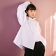 Áo sơ mi cộc tay Sensu xuân hè 2018 cá tính văn học mới còng lớn cạp cao hoang dại áo cotton nữ J kiểu áo voan đẹp Mùa xuân