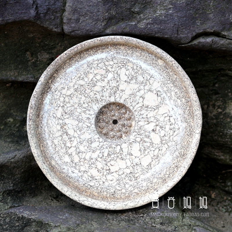 Thai craft gift pendulum decoration handmade ceramic lavender fragrant tray fragrant insert base Taxianpan incense available