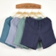 Nhật Bản mùa hè cotton mỏng phần gạc nhăn đôi nhà quần short ngủ quần nữ mùa hè quần short nam đồ ngủ ngắn mùa hè