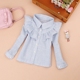 Trẻ em mặc quần áo mùa thu cho bé gái 2018 mới cho bé áo sọc dài tay mùa xuân và áo cho bé mùa thu cotton 2-18 tuổi quần áo trẻ em hàn quốc Áo sơ mi